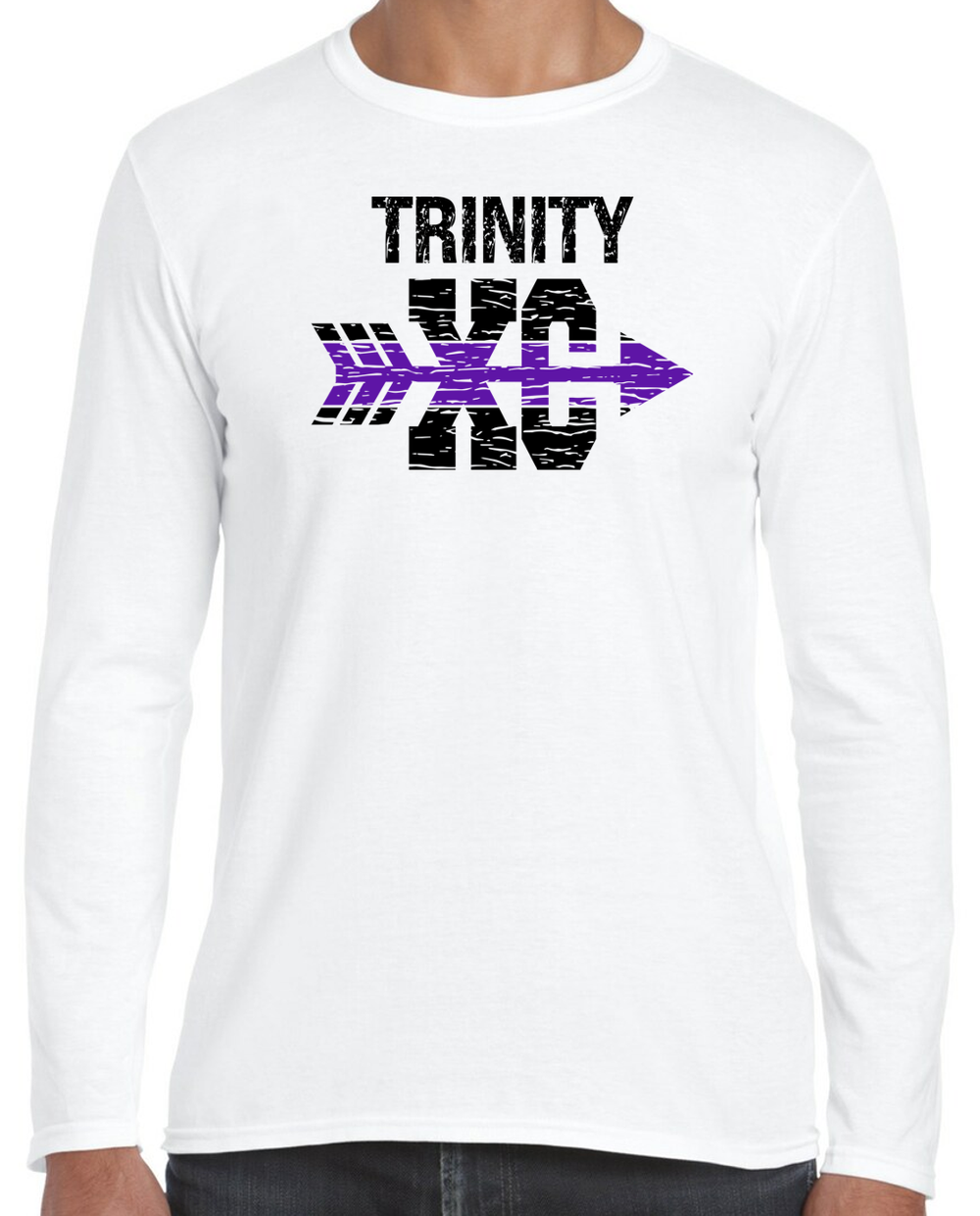 Trinity Cross Country Distressed Cotton & Dri Fit T-Shirt Apparel